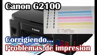 😁Impresora Canon G2100  no imprime correctamente [upl. by Brok]