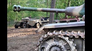 MILITRACKS 2019 Driving german tanks  halftracks and wheeled vehicles [upl. by Jahdol]