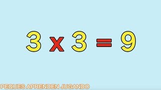 La tabla del 3 para niños Video para aprender las tablas de multiplicar PequesAprendenJugando [upl. by Willabella]