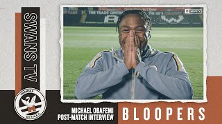 🤣 Bloopers  Michael Obafemis postmatch interview [upl. by Nylad974]