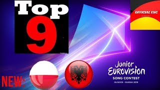 Junior Eurovision 2019  My Top 9  NEW Albania 🇦🇱  Poland 🇵🇱 [upl. by Davenport]