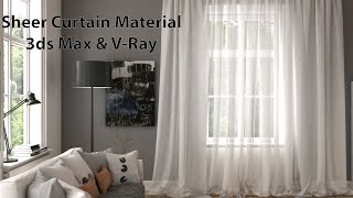 Vray 3ds max Sheer Curtain [upl. by Rosmunda]