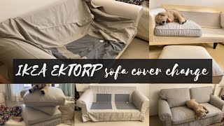 IKEA EKTORP SOFA COVER CHANGING THE EXTORP SOFA COVER INDIA EDITION IKEA Mumbai [upl. by Leahci541]