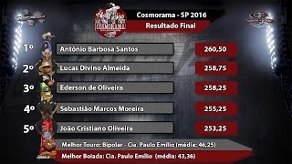 Final do rodeio em touros de Cosmorama  SP 2016 [upl. by Esilahc622]