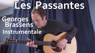 Les Passantes Georges Brassens  Guitare instrumentaletablatures [upl. by Lorin]