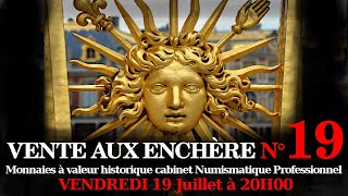 N°19 VENTE AUX ENCHÈRES NUMISMATIQUE PROFESSIONNELLE Live commissaire priseur bon plan achat [upl. by Amalea152]