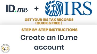 How to create an IRS sign in option with IDme Create an account STEP BY STEP INSTRUCTIONS [upl. by Ailegna]