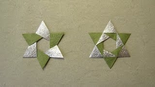 Christmas Origami Instructions Hex Star Maria Sinayskaya [upl. by Brosine]