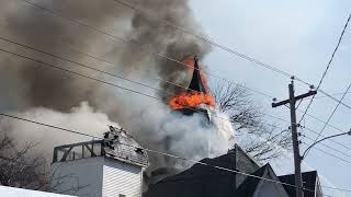 Bridgetown NS church fire April 26 2024  a lot of damage now [upl. by Naerad]