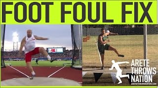 THROWING TECHNIQUE  HOW TO AVOID FOOT FOULS IN THE SHOT PUT AND DISCUS [upl. by Tinor]