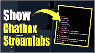 How to Show Chatbox on Streamlabs OBS LIVESTREAM OBS Chatbox Overlay Tutorial [upl. by Lleret]