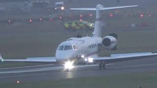 GULFSTREAM G280 N500RP  LANDING AT FARNBOROUGH EGLF 279  1ST VISIT TO EGLF  7AM ARRIVAL [upl. by Ruon]