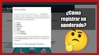 Como registrar un apoderado en el sistema de apostilla de Venezuela 🇻🇪 [upl. by Isewk]