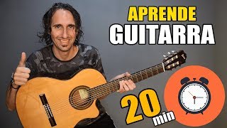 ¡Aprende como tocar guitarra en solo 20 minutos El mejor tutorial para principiantes [upl. by Mlehliw]