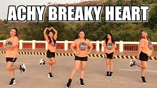 ACHY BREAKY HEART Line Dance Dance Workout ft Danza Carol Angels [upl. by Amitarp]