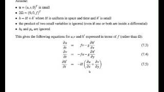 81 Linearisation and analytic solution of the Shallow water equations [upl. by Stormie536]