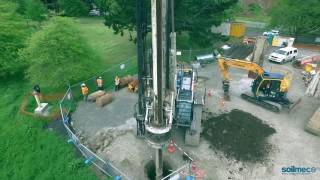 Drilling Equipment Soilmec NEW SR 75 Working in LDP in NZ [upl. by Helsie]