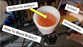 How to Bleed Shimano Mountain Bike Brakes [upl. by Charlean]