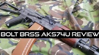 Astonishing Kick BOLT BRSS Airsoft AKS74U Recoil AEG Review [upl. by Zzaj]