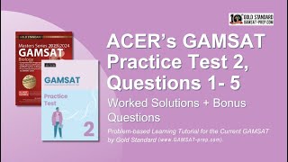 ACER GAMSAT Practice Test 2 Questions 15 Worked Solutions Biology  Tips and Tricks [upl. by Valeta]