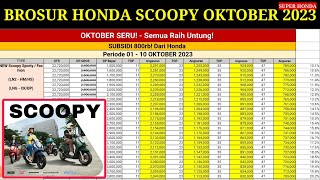 BROSUR HONDA SCOOPY TERBARU OKTOBER 2023 HARGA KAS DAN KREDIT [upl. by Orgel]