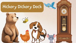 Hickory Dickory Dock  Whimsical Nursery Rhyme Song with Animals [upl. by Bahe]