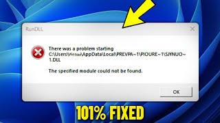 How to Fix Rundll Error ‘There Was a Problem Starting In Windows 10 Tutorial [upl. by Morry707]