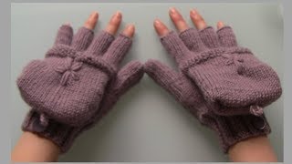 How to make convertible mittens  fingerless gloves tutorial part 1cuff and palm loop [upl. by Adnalu]