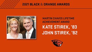 Kate ’83 and John Stirek ’82  Black and Orange Awards 2021  Full Video [upl. by Anilos]