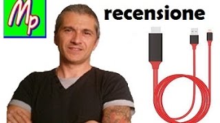 Recensione cavo adattatore HDMi Lenuo 2 m MHL micro USB a HDMI 1080p HDTV TV [upl. by Iznil]