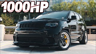 1000HP Jeep Trackhawk 400ci Stroker “The Neck Breaker” 060MPH 23s [upl. by Idnat]