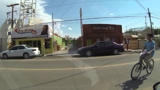 Driving into Los Algodones Mexico for a Sombrero 9 September 2013 Drivers Window GOPR4313 [upl. by Aicemat]