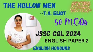 The Hollow Men MCQs  JSSC CGL ENGLISH LANGUAGE AND LITERATURE PAPER II  TS ELIOT  jssccglmcqs [upl. by Hak]