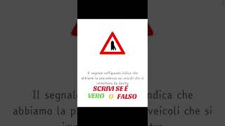 QUIZ PATENTE B IL SEGNALE DESAME MINISTERIALE QUIZ PATENTE HIGHLIGHT ITALY SEGUIMI LIVE FYP [upl. by Neggem610]