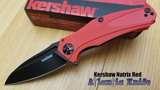 KERSHAW NATRIX FRAMELOCK RED HANDLE FOLDING KNIFE 7006RDBLK [upl. by Serra74]