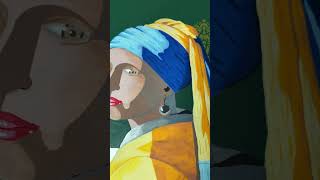 Vermeer Girl with the Pearl Earring using Acrylic markers from EDDING [upl. by Kane202]