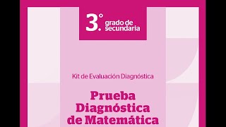 3RO DE SECUNDARIA  PRUEBA DIAGNOSTICO DE MATEMATICA  RETROALIMENTACION [upl. by Ebony]