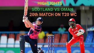 Scotland vs Oman 20th t20 World Cup MatchHighlights  ICC World Cup 2024  SCO vs OMANHighlights2024 [upl. by Shaper]