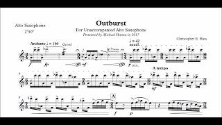 Outburst for Unaccompanied Alto Saxophone Perusal Score [upl. by Inaej]