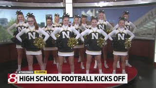 Noblesville High School cheerleaders perform on Daybreak [upl. by Ateloiv]