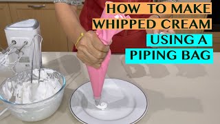 HOW TO MAKE WHIPPED CREAM USING POWDER amp A PIPING BAG  IF YOU DONT HAVE A WHIPPED CREAM DISPENSER [upl. by Eiramrebma505]