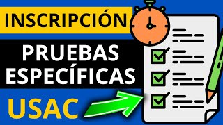 📄INSCRIPCIÓN a las PRUEBAS ESPECIFICAS Universidad de San Carlos de Guatemala Fase 3 Admisión USAC [upl. by Eiramnaej535]