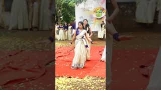 Onam celebration 🎉 onam dance shortfeed dance college kerala [upl. by Dacia]