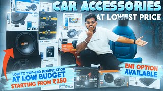 Car basic to Topend Modification 🤯 ₹250 ரூபாய் முதல்🔥 Cheap Car Accessories in Chennai Abified [upl. by Bullard]