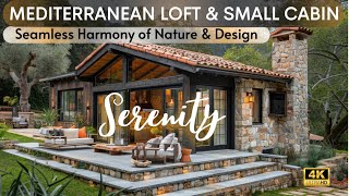 Rustic Harmony of Nature and Design Exploring the Mediterranean Loft and Small Cabin Retreat [upl. by Corso765]