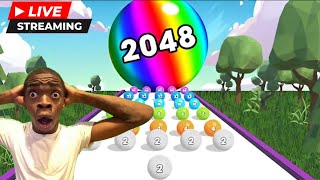 🔴 LIVE STREAMING GAME  BALL RUN 2048  MERGE NUMBER [upl. by Buyer]