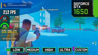 Fortnite GTX 1650  All settings Tested at 1080P  Chapter 4 Season 4 [upl. by Orestes]