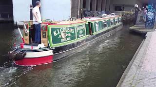 The Canal Boats Lock in Use  Birmingham Canal UK [upl. by Lucky]