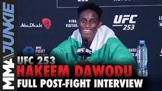 Hakeem Dawodu Zubaira Tukhugov broke from weight cut  UFC 253 postfight interview [upl. by Zeena]