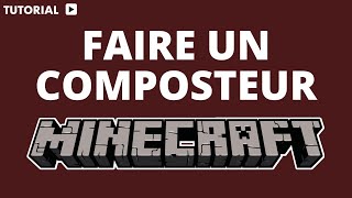 Comment faire un composteur sur Minecraft [upl. by Leila]